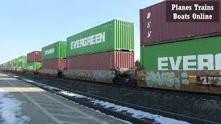 Stack Train CN 2871 & CN 3974 Locomotives In Sarnia