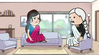 ठंड में बहू की हालत हुईं गंभीर 😱💔|| सांस को आया बहु के ऊपर गुस्सा||#cartoon #moralstories #story