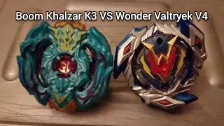 Beyblade Burst battle: Boom Khalzar K3 vs Wonder Valtryek V4
