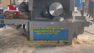 Round log rip saw short log multiple circular blade sawing machine
