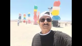 Red Rock Canyon Vegas |Seven Magic Mountains Art | Dry Lake  Vegas| Day Trip Vegas |USA Travel Vlog