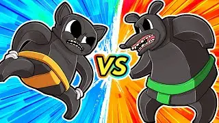 Fat Cartoon Cat vs Fat Cartoon Dog! (Minecraft)