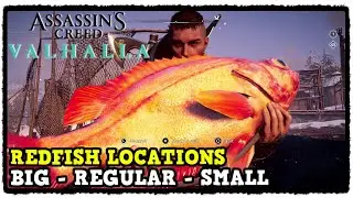 Assassin's Creed Valhalla Redfish Fish Locations (Big - Regular - Small)