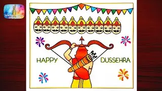 How To Draw Ravan Step By Step| Easy Ravan Drawing| Happy Dussehra Drawing| Ravan Drawing
