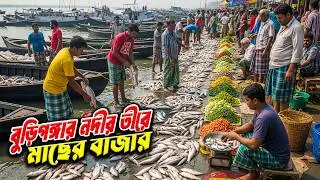 বুড়িগঙ্গা ঘেঁষা ফতুল্লা বাজার | গরা নদীর টাটকা মাছ হাতে নাগালে | Fish Market BD
