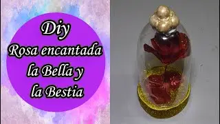 Diy Rosa encantada de la Bella y la Bestia |Materiales caseros | tutorial Disney