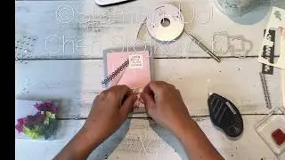 A Little Wild - Stampin' Up! Elephant with a Bow Baby Card with Watercolor Pencils
