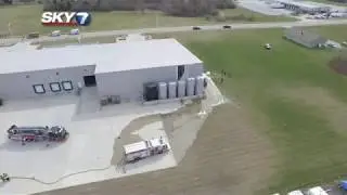 SKY7: Aerial footage of damage from an explosion in Carlisle