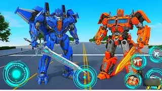 Futuristic  starscream & optimus transformation Jet Robot City battle 2026 - Android gameplay 