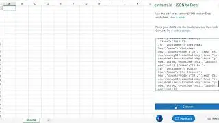 Convert JSON to Excel straight from Excel
