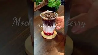 How to Make MOCHA Strawberry Iced Latte #coffee #latte #barista #fruitsname