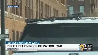 'Serious mistake': Des Moines police investigating after officer leaves rifle on roof of vehicle
