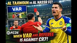 Al Taawoun vs Al Nassr FC 🔥 | FC26 Saudi Pro League Gameplay | When VAR and Referee Is Against CR7 😡