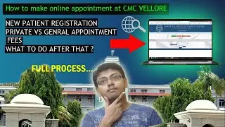 CMC Vellore Aappointment Online Booking |  CMC Vellore Hospital | Full Process [sandhikshandas]