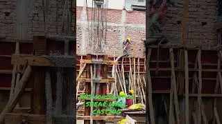 Casting of Shear wall #ytshortsvideo #ytshorts #framestructure #raftfoundation #shearwall