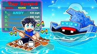 I Became The #1 Player In Roblox +1 Speed Raft Escape!