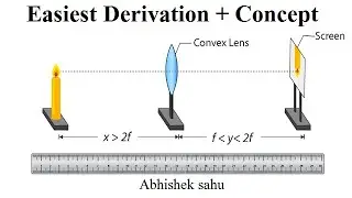 Displacement method to find out focal length of lens || Abhishek sahu