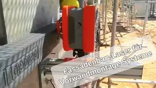 Nedo Fassadenbau-Laser zur Montage von Vorwandmontage-Systemen