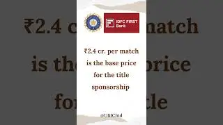 IDFC First Bank wins BCCI title sponsorship rights #idfcfirstbank #bcci #shorts #trending #virul