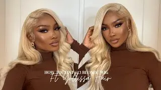 Best 613 Lace Wig!! How To Tone Blonde Hair + Melted Install & Style | Pre Plucked | Ft Yolissa Hair