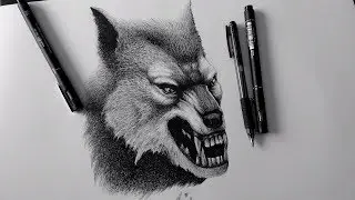 Drawing a Werewolf from the Van Helsing movie.