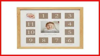 Kate & Milo Baby&rsquo;s First Year Frame, Monthly Growth Baby Keepsake Frame, Gender Neutral Baby Nursery