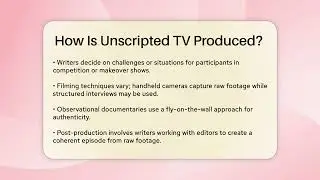 How Is Unscripted TV Produced? | The Reality Radar