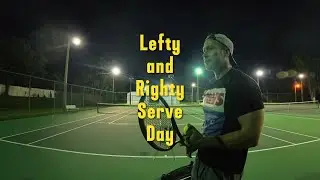Lefty and Righty Tennis Serving Practice Day Type Deal...