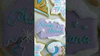 Princess plaque cookie 👑❄️ #frozen #royalicing #cookiedecorating #decoratedcookies #cookies #baking