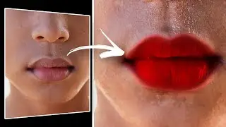 How to create Realistic lipstick in Photoshop #photoshoptutorial #adobephotoshop #Duckedupedits