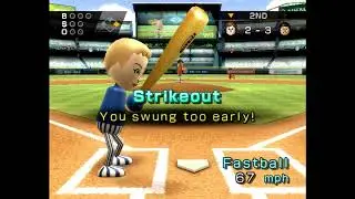 Wii Sports Baseball Pierre vs Shinnosuke