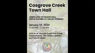 Cosgrove Creek Town Hall, Presented by Calaveras County OES (1 14 2025)