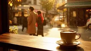 Warm Snowfall Jazz Evening ⛄ Cozy Cafe Piano Background for Deep Peace