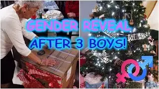 GENDER REVEAL| CHRISTMAS GENDER REVEAL| GENDER REVEAL AFTER 3 BOYS