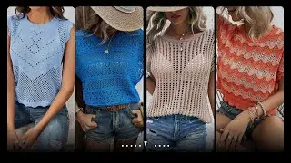 Стильні в'язані футболки на літо 2023 🧶 Ідеї для натхнення