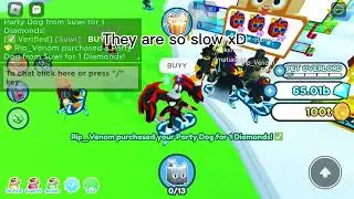 I gave away free exclusive pets to random people in (pet simulator X) Roblox!