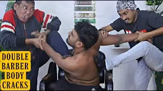 Double Barber Spine Cracking ASMR | Head Massage & Neck Cracking by Asim Barber | Chiropractic Crack