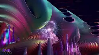 1 HOUR Scifi Surreal Cities screensaver fine art loop hypnotic background digital art
