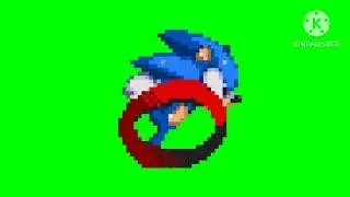 Classic Sonic Running Green Screen (Animation Test)