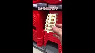 Mini kitchen smallest plastic chair #Mini kitchen #Mini food play #Micro-scale scene