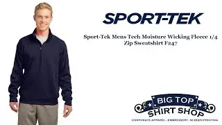 Sport-Tek Mens Tech Moisture Wicking Fleece 1/4 Zip Sweatshirt F247