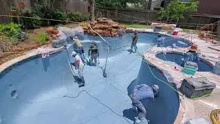 Aqua Blue Pebble Sheen Application