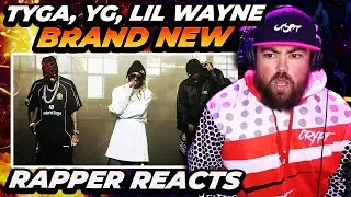 LIL WAYNE IS TOP 5 | RAPPER REACTS to Tyga, YG, Lil Wayne - Brand New (Official Video)