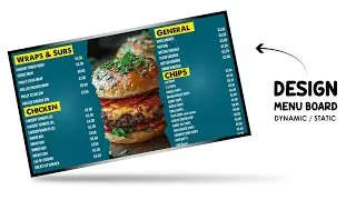 Restaurant Food Menu Design | How To Make Restaurant Tv Screen Menu #asmrfood #asmrvideo #asmrsounds