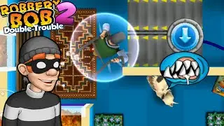 Robbery Bob 2 Game  - OLD GUY Costume Gameplay Using 100 Angry Dog - part 17