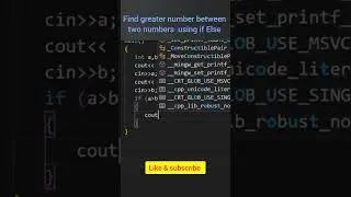 Find greater number between two number using if else || 