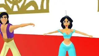 Disney's Aladdin Fan Animation: Aladdin and the wicked Witch - 3D Animation - Jasmine vs Mozenrath