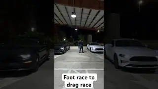 Foot race to drag race #mustangs #mustangs550#mustangshelby #mustangsfamily #mustangsaddiction
