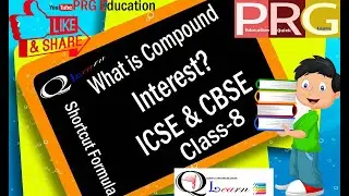 COMPOUND INTEREST FOR CLASS 8 ICSE AND CBSE IN HINDI | PRG EDUCATION | POOJA GUPTA