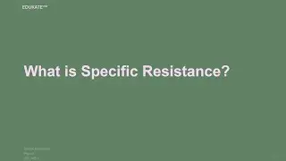 What is Specific Resistance?